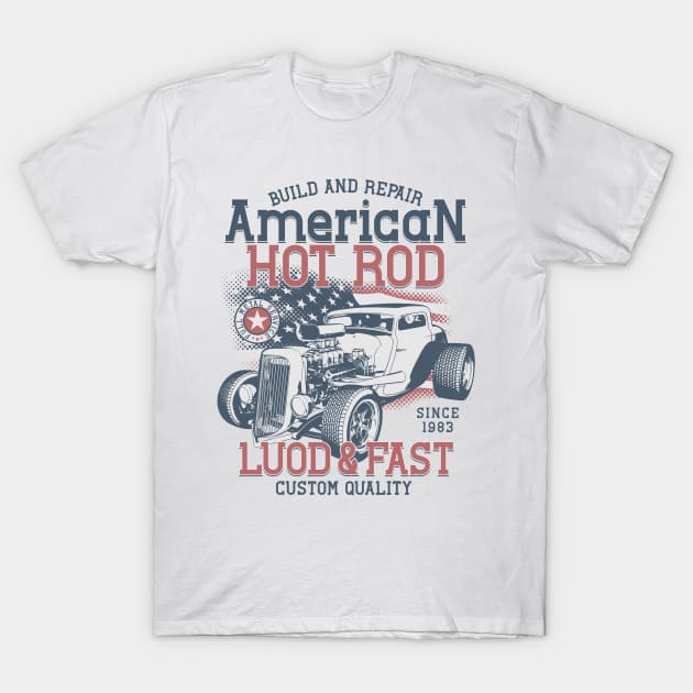 American hot rod T-Shirt by Design by Nara
